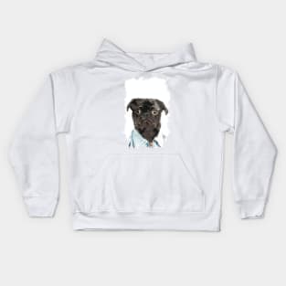 Gentleman Pug ✪ Cute Abstract Painting Art Style for dog Lovers and owners Kids Hoodie